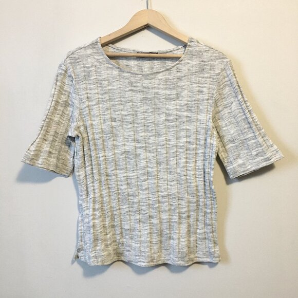 NWT Mango Ribbed Cotton Blend Half Sleeve Shirt - Picture 1 of 10